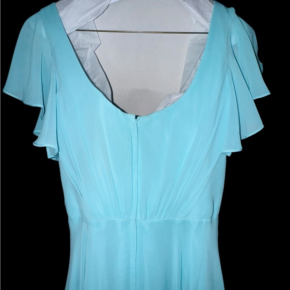 David’s Bridal Bridesmaids Dress Size 2 Blue EUC - Picture 3 of 8